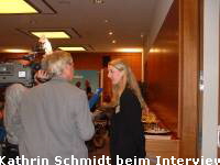 Kathrin Schmidt beim Interview